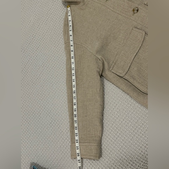 Madewell Clairmont Crop Jacket Women’s S Wool Blend Oversized Barn Jacket Beige - Picture 11 of 15